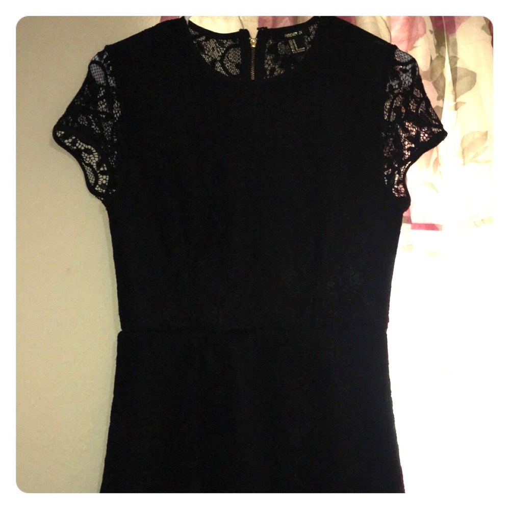 Black floral dress